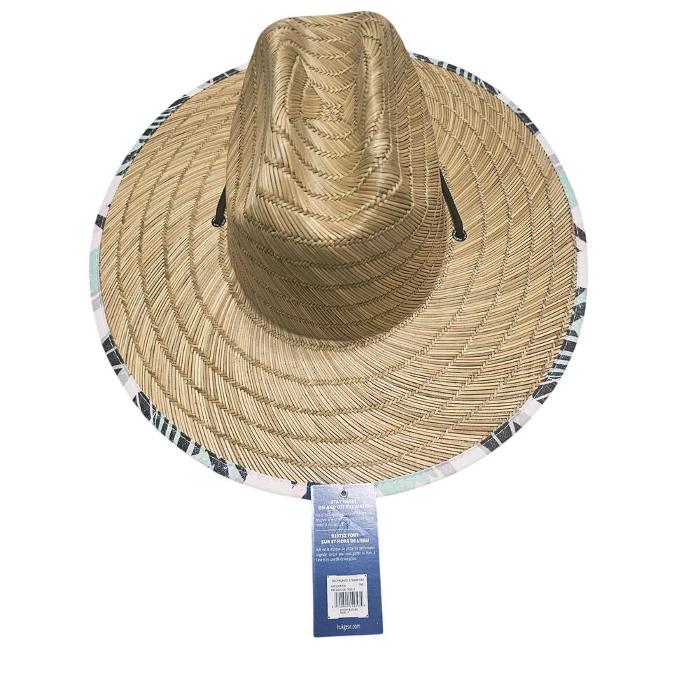 Huk Straw Hat Large Brim Beach Fishing Outdoor Size Fits MOST